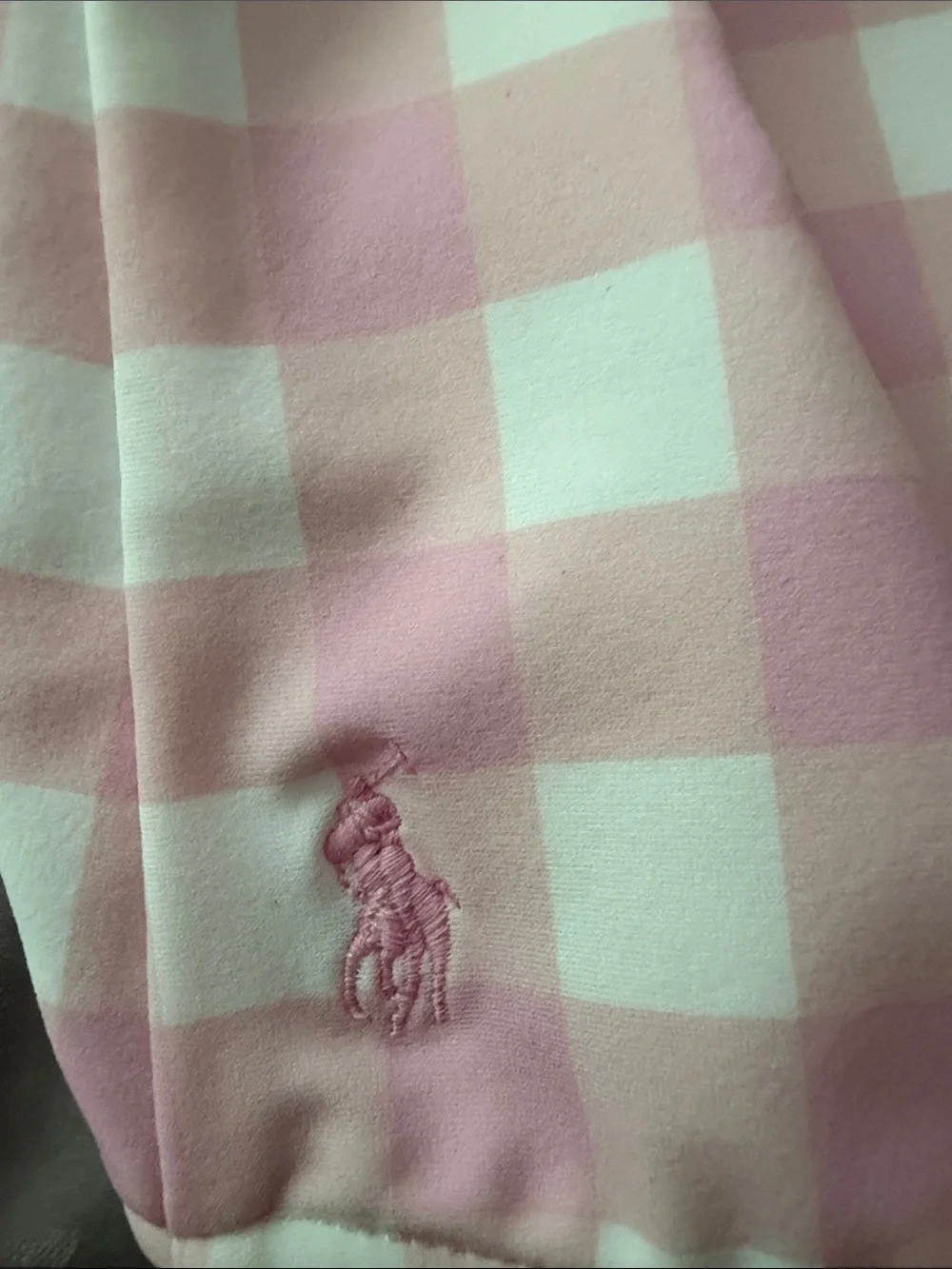 Polo by Ralph Lauren Pink and White Gingham Kids One-Piece Swimsuit